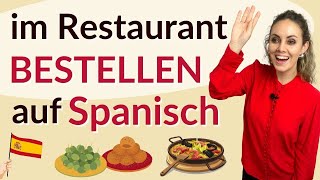 Im Restaurant Essen bestellen im Spanien Urlaub