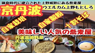 【京都グルメ観光旅】１０割蕎麦屋『ウエルカム上野もとしろ』丹波で道の駅に出来たホテルに宿泊『フェアフィールド・バイ・マリオット・京都京丹波』から近い美味しいランチ京丹波夫婦旅行Vlog⑤