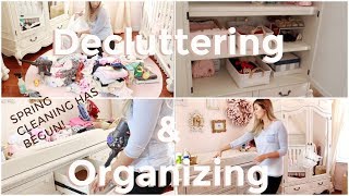 DECLUTTERING & ORGANIZING NURSERY | SPRING CLEANING | EXTREME CLEANING MOTIVATION