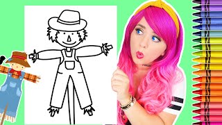 Coloring a Scarecrow Fall/Autumn/Halloween Coloring Page | Crayola Crayons