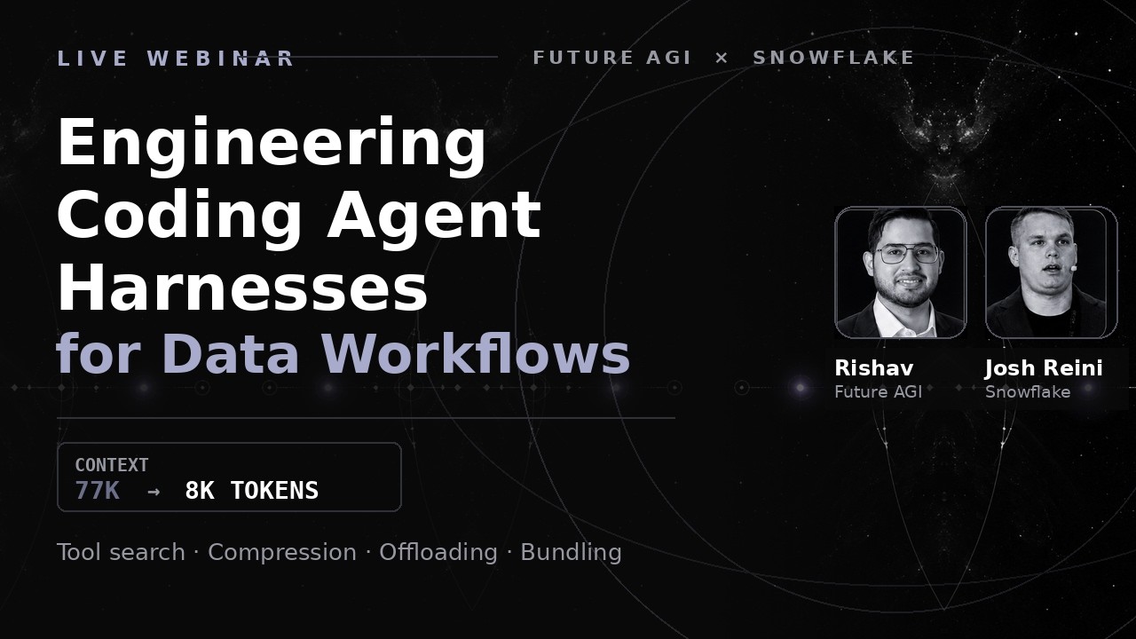 Engineering Coding Agent Harnesses for Data Workflows | Snowflake × Future AGI