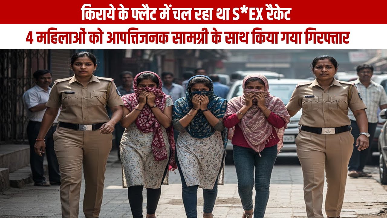 किराये के फ्लैट में चल रहा था S*EX रैकेट, 4 महिलाओं को आपत्तिजनक सामग्री के साथ किया गया गिरफ्तार