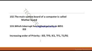 TECHNICAN GRADE II (ELECTRONICS)||KERALA PSC||MICROCONTROLLER||RIVISION||SAMPLE||QUESTIONS||PART-5