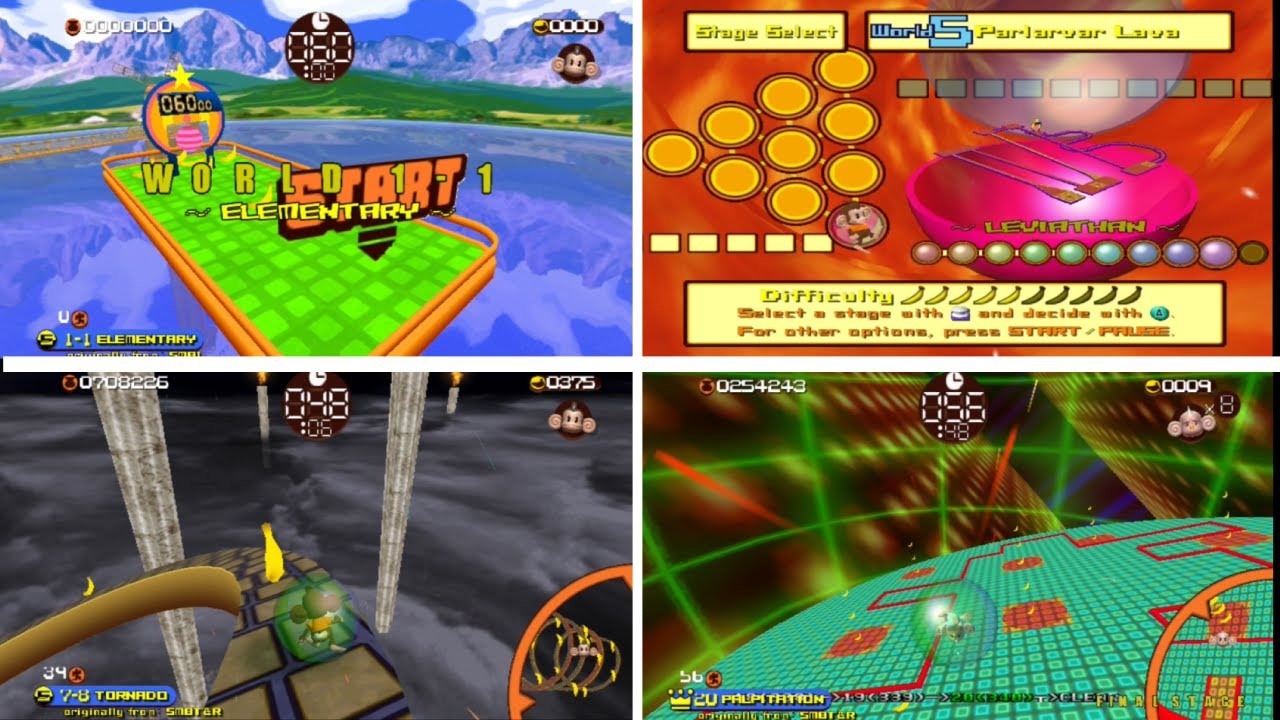 Super Monkey Ball: Touch & Roll REMAKE - All Levels