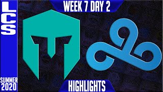 IMT vs C9 Highlights | LCS Summer 2020 W7D2 | Immortals vs Cloud9