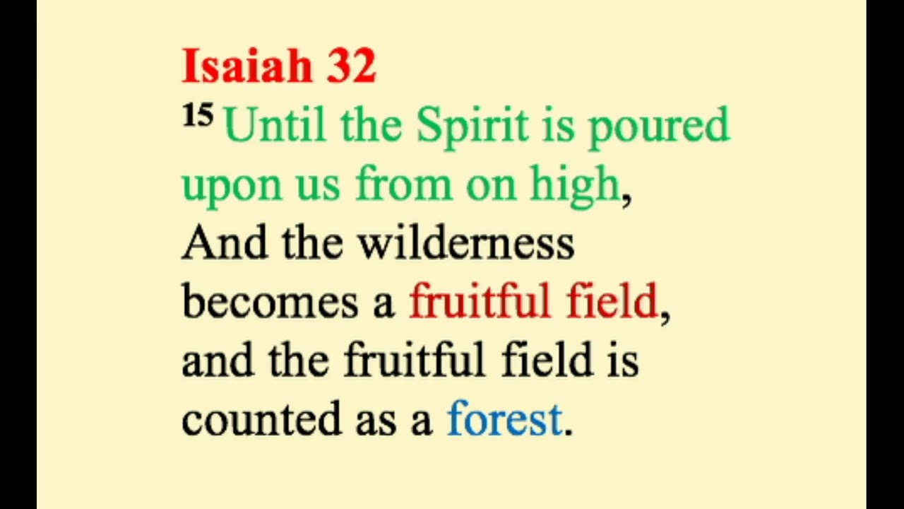 Isaiah 32 - Until the Spirit is Poured from High