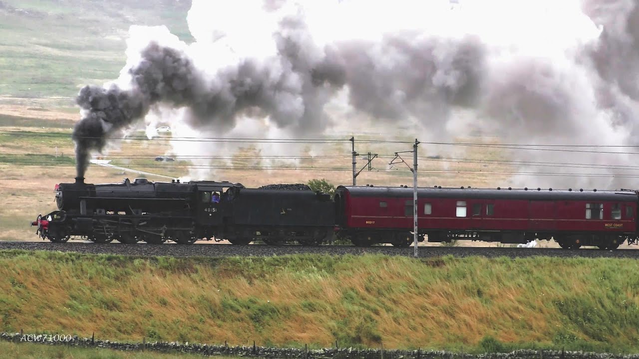 48151 Climbs Shap with 13 on in a downpour