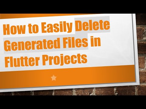 How to Easily Delete Generated Files in Flutter Projects