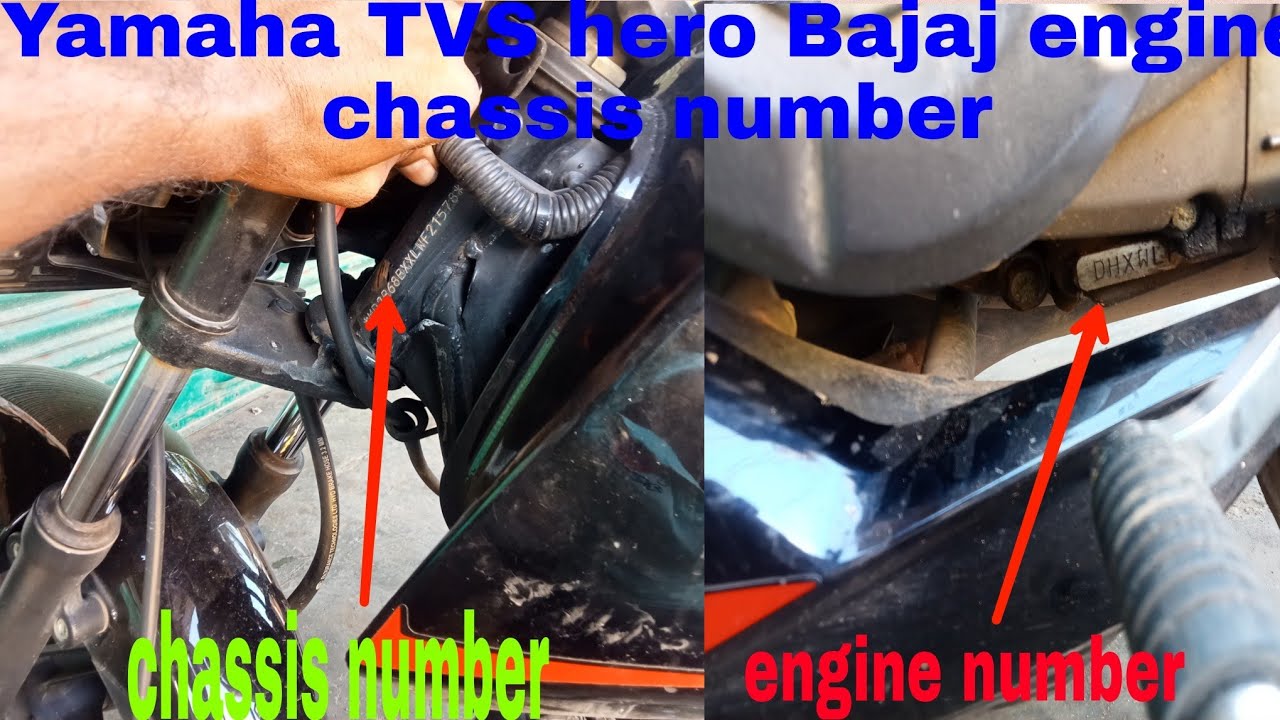 bike chases engine number Bajaj bike engine chassis number YouTube