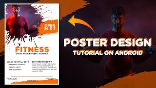 How to make a fitness poster design on android using pixellab || By Drager