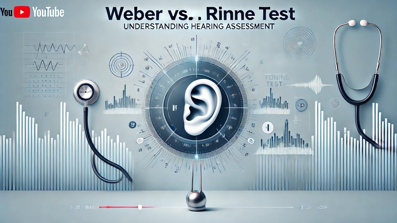 Weber and rinne test (conduction vs sensorineural hearing loss) | ENT ...