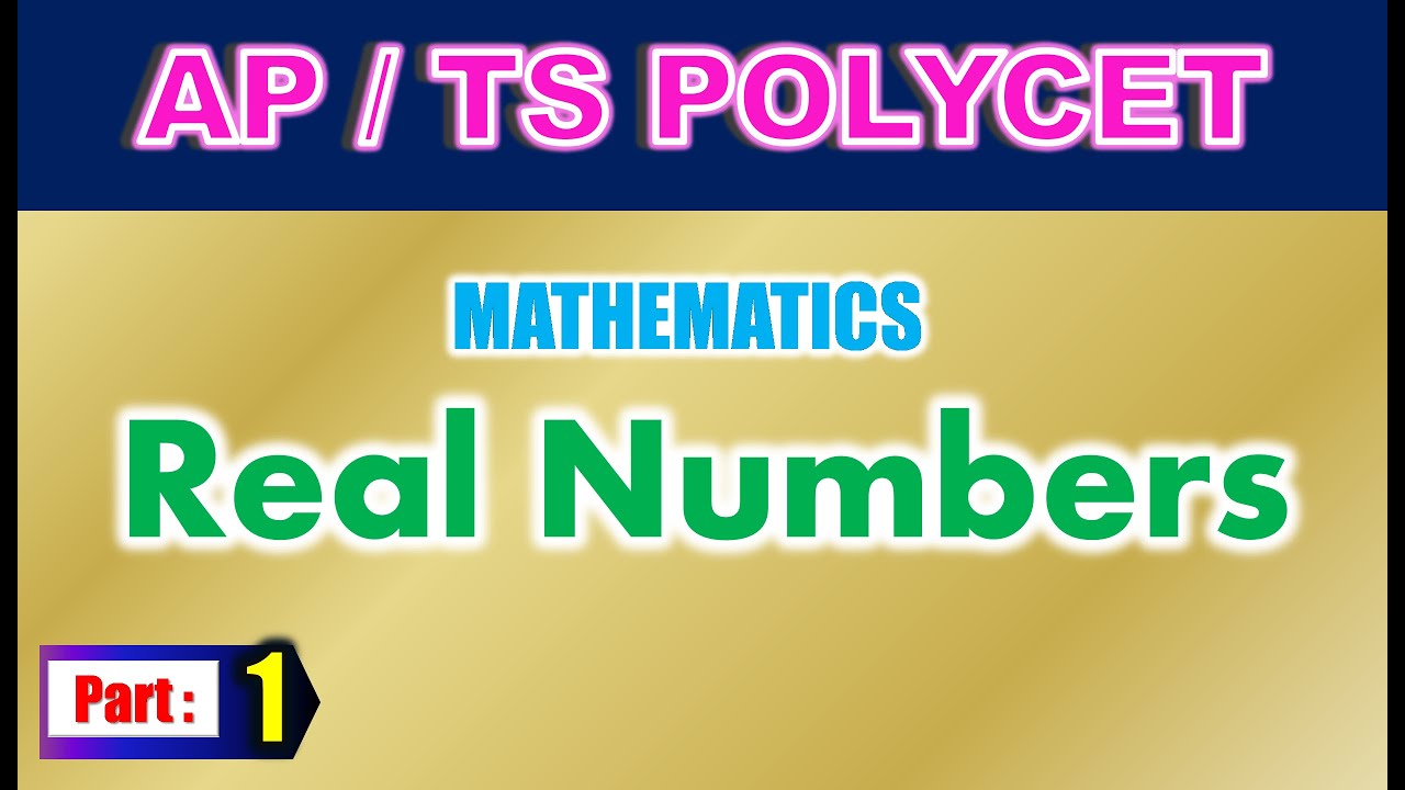 AP/TS POLYCET Mathematics Real Numbers Part 1