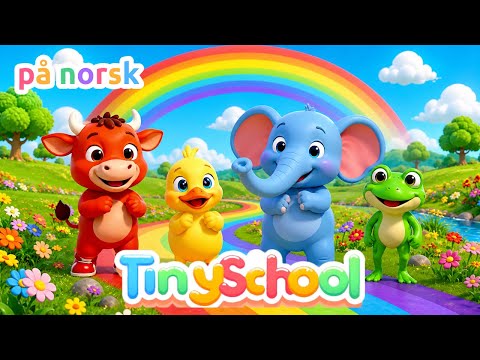 Regnbue Dyresang på Tysk | Farger og Dyr for Barn | TinySchool