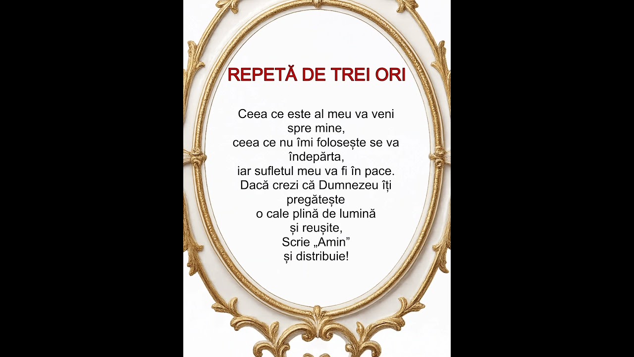 REPETĂ DE TREI ORI RUGĂCIUNEA.
