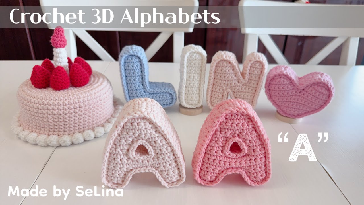 코바늘 입체 알파벳 “A”만들기 | 귀여운 3D Crochet Alphabet A