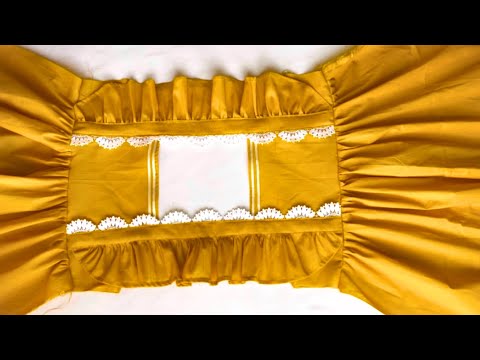 How to Cut And Stitch Ruffle baby Frock With Lace ||DIY Baby Frock||