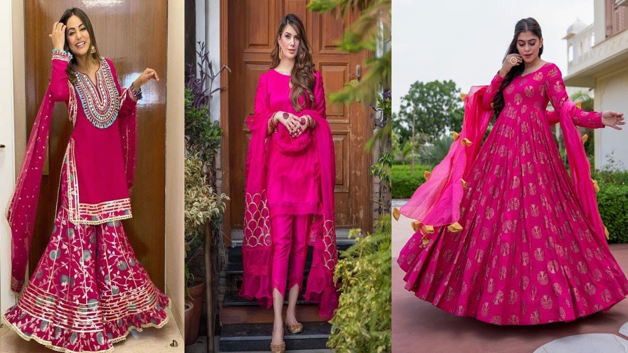 Carnation Pink Kashmiri Kashidakari Hand Embroidered Suit – Talking Threads