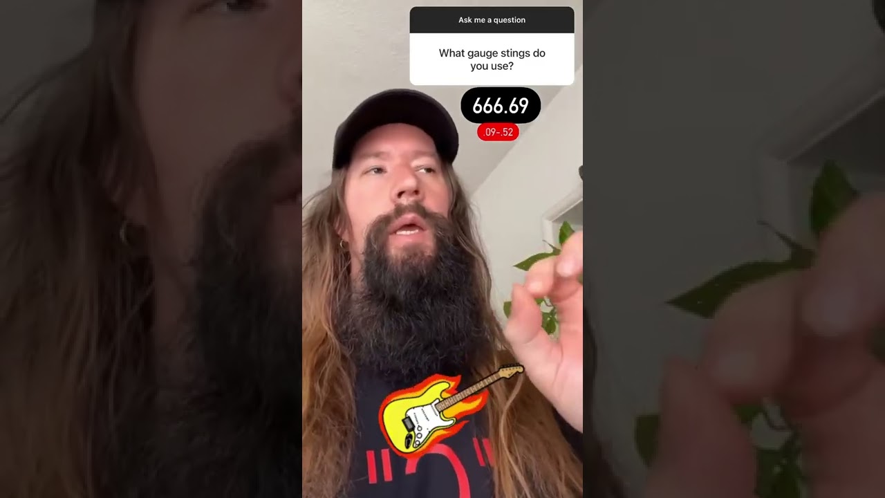 Какой калибр гитарных струн использует SHRED?