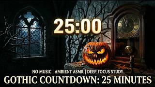 25 Minute Halloween Study Timer | Dark Academia Countdown
