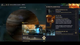 Warframe Callisto (Jupiter) Mission Spy level 65-80