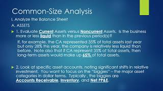 Managerial Finance: Common-Size FS Analysis