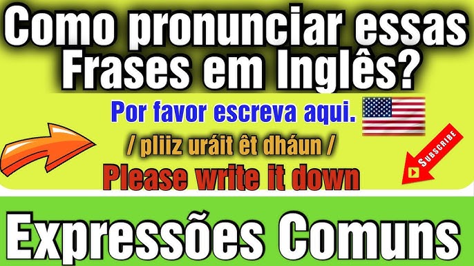 Expressões comuns nas aulas de inglês