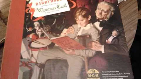 LIONEL BARRYMORE as Ebenezer Scrooge in A Christmas Carol by Chalres Dickens