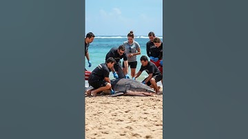 Rescue Team Tries to Save a Stranded Great White Shark! 🦈🆘😱 #SharkRescue #GreatWhite #ViralClip