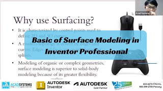 Basic of Surface Modeling in Inventor Professional