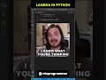 What is Lambda in python . . . By snakelogic . .
