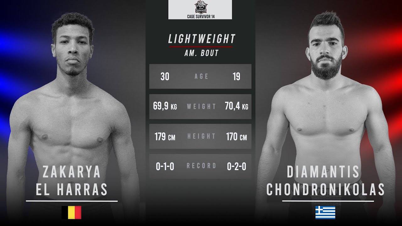 Cage Survivor 14: Zakarya El Harras vs. Diamantis Chondronikolas Full Fight