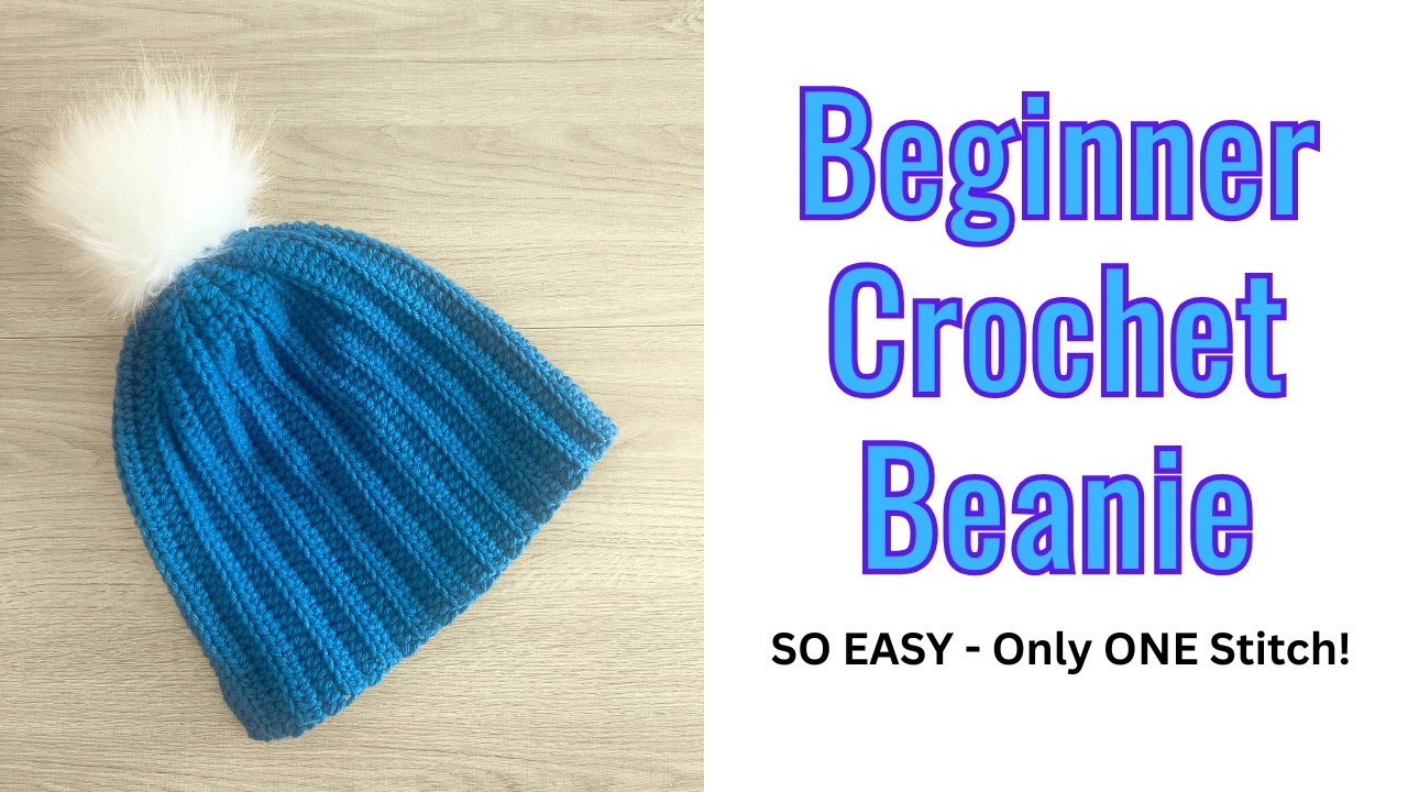 How to Crochet a Hat for Beginners | Easy Half Double Crochet Beanie