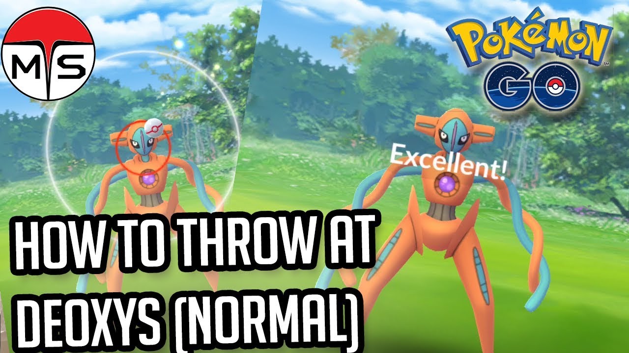 POKEMON GO How to Throw at Deoxys (Normal) YouTube