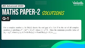 JEE Advanced 2020 Maths Solutions - Paper 2 (Q 1) | IIT JEE Maths | JEE Preparation | Vedantu