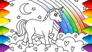 GAMPANG BANGET! Belajar Cara Menggambar dan Mewarnai Unicorn Ajaib Berkilau || KERAJINAN SERU ✨🦄