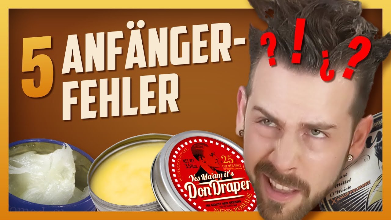 Pomade: 5 ANFÄNGERFEHLER  | Deutsch | PomadeShop