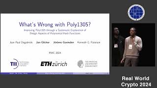 What's wrong with Poly1305? - Improving Poly1305 through a Systematic Exploration of... (RWC 2024)