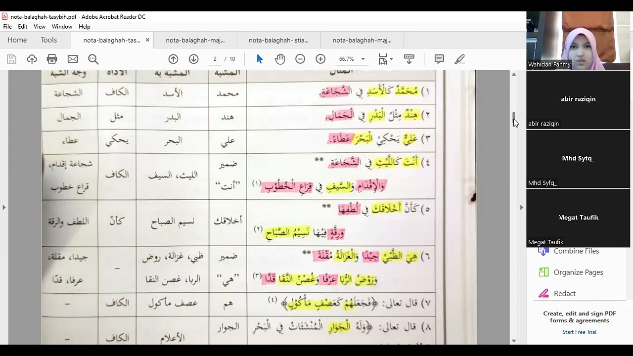 Kelas Balaghah STAM: Tasybih