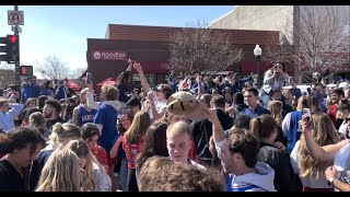 Downtown Lawrence celebrates as KU heads to Final Four