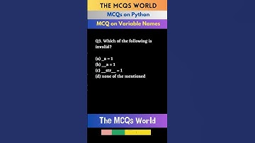 Python MCQ #03 on Variable Names #python #programming #mcqs