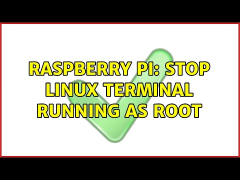 Raspberry Pi: Stop Linux terminal running as root