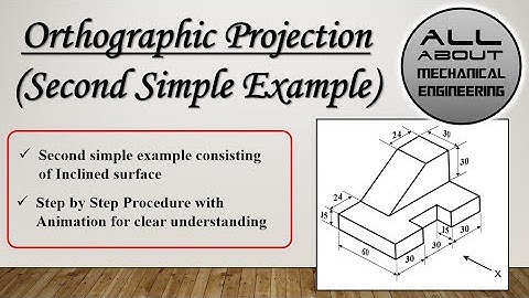 Orthographic Projections (Example with Inclined Surface) #orthographicprojection