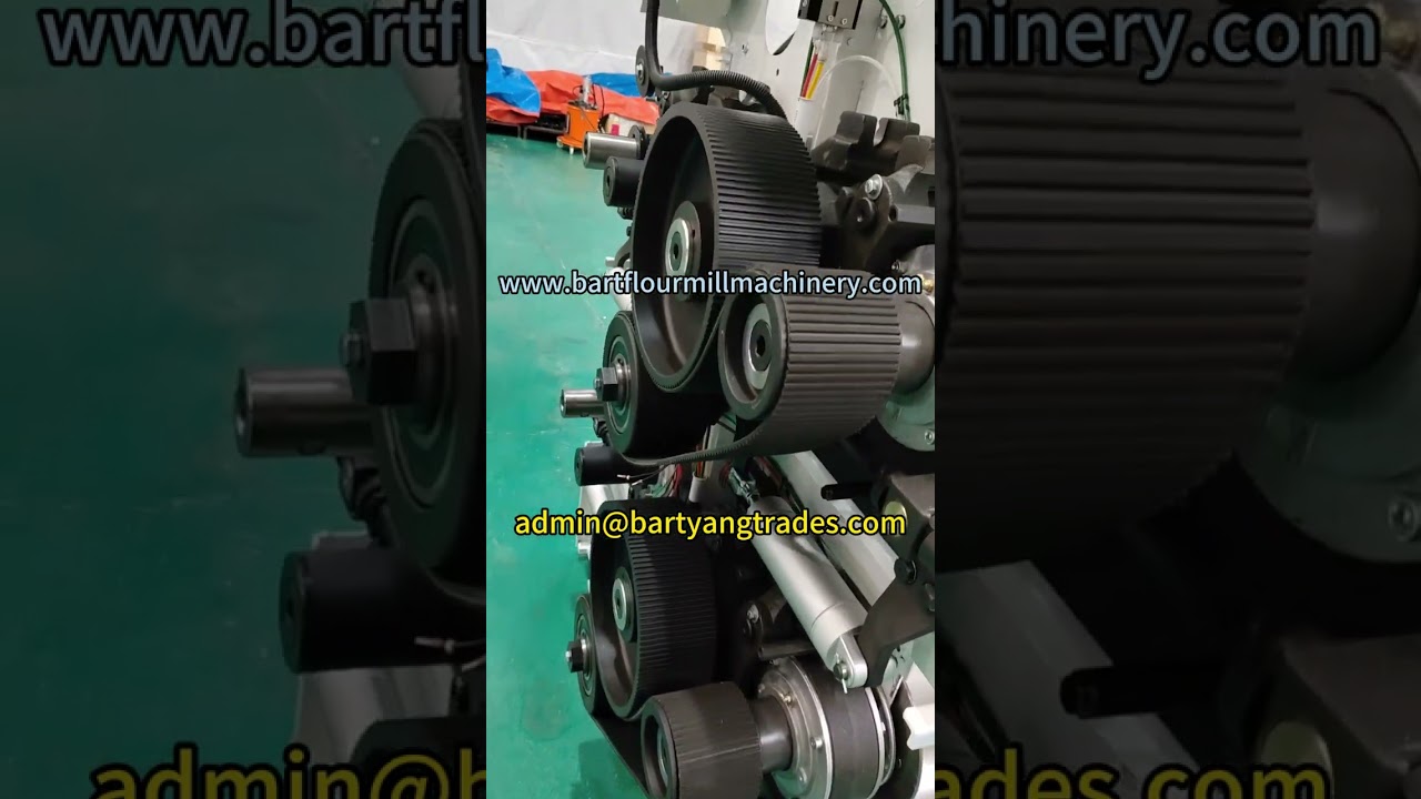Assembly of Refurbished Buhler  MDDL 8-roller Mill Timing Belt.