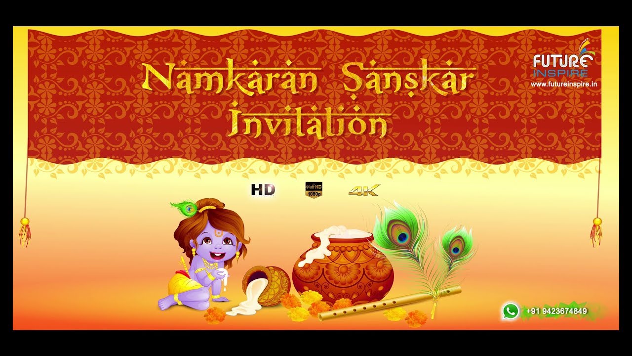 Baby Boy Naming Ceremony Namkaran Sanskar Invitation Video
