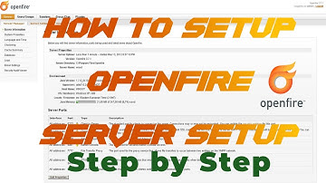 OPENFIRE SERVER SETUP WITH MYSQL DATABASE