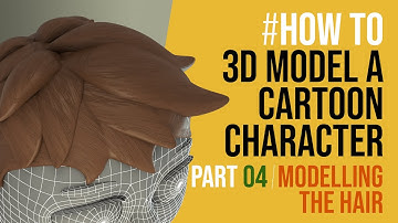 3D Modelling Cartoon Hair - PART 05 of How to model a cartoon character in Maya