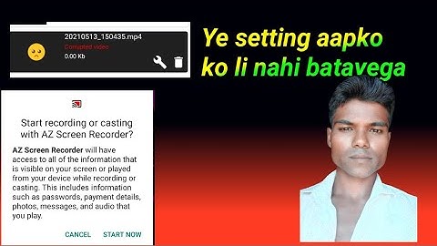 #AZscreenrecordersetting# how to screen recorder setting|corrupted video|az screen recorder setting