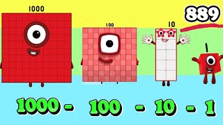 SUBTRACTION OF NUMBERBLOCKS BIG NUMBERS TO SMALL NUMBERS | SUBTRACTING GIANT NUMBERS | hello george