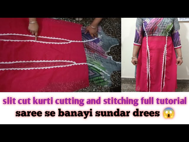 Side dori kurti cutting and stitching | sewing, Kurti top, video recording  | in this video you learn how to make side dori kurti with easy sewing tips  and tricks. #sewingtips #stitching #