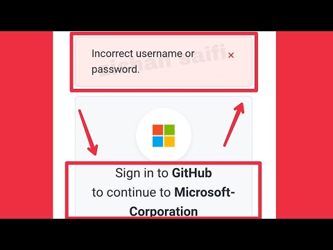 Fix Incorrect username or password in GitHub Microsoft Corporation Problem Solve